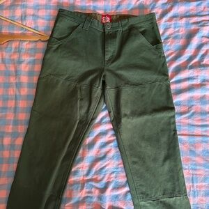 Seager x Coors Banquet Bison Double Knee Pant - pine green